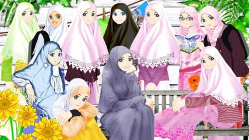 Kumpulan Koleksi Kartun Gambar Bidadari Cantik Imut Lucu Menggemaskan Gemas Akhwat Muslim Muslimah Islami Islam Hijab Cartoon Girl Gadis Jpg
